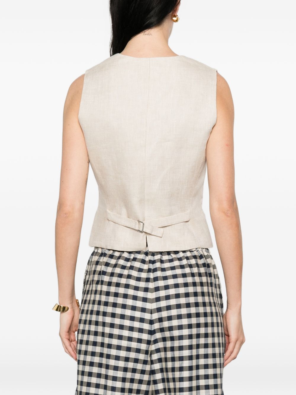 Weekend Max Mara Pace Raw Linen Vest