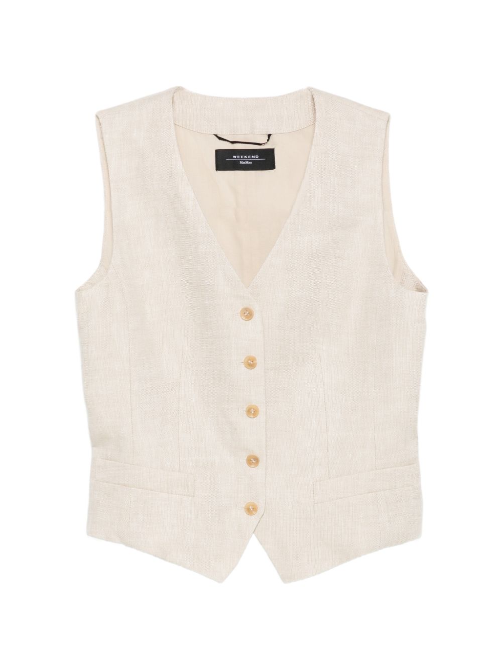 Weekend Max Mara Pace Raw Linen Vest