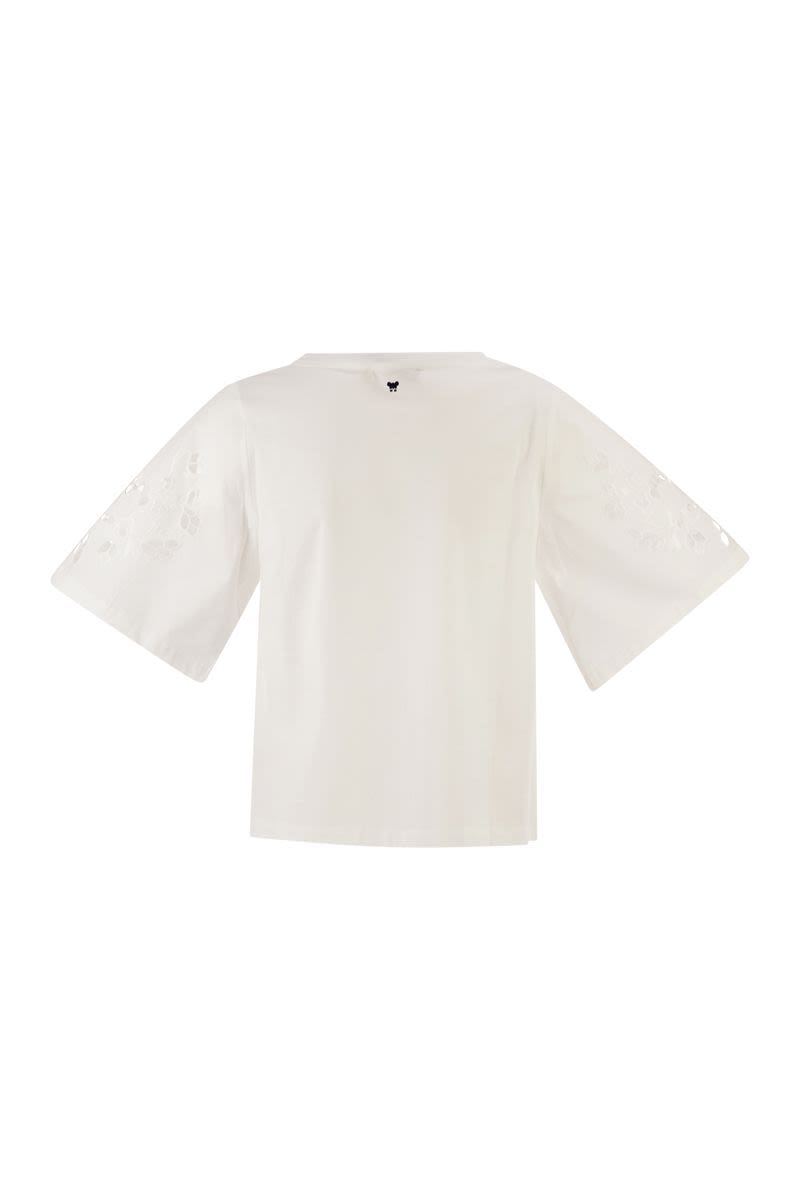 Weekend Max Mara Wkdtarga - Cotton Poplin Top With Embroidery