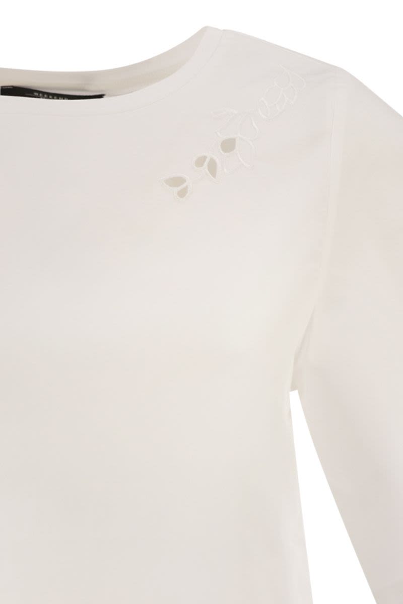 Weekend Max Mara Wkdtarga - Cotton Poplin Top With Embroidery