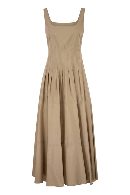 Max Mara Mstfeltre - Cotton Midi Dress With Structured Bodice
