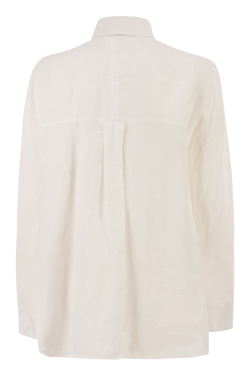 S Max Mara Smmgala - Linen Shirt With Fluid Silhouette And Patch Pocket