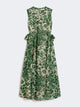 S Max Mara Printed Ramie Canvas Dress