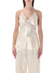 Alberta Ferreti White Stretch Top