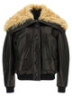 The Attico Shearling Neck Bomber Jacket