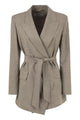 Max Mara Mxmnasello - Prince Of Wales Tailored Blazer With Belt