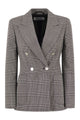 Max Mara Mxmaccordo - Double-Breasted Prince Of Wales Virgin Wool Blazer