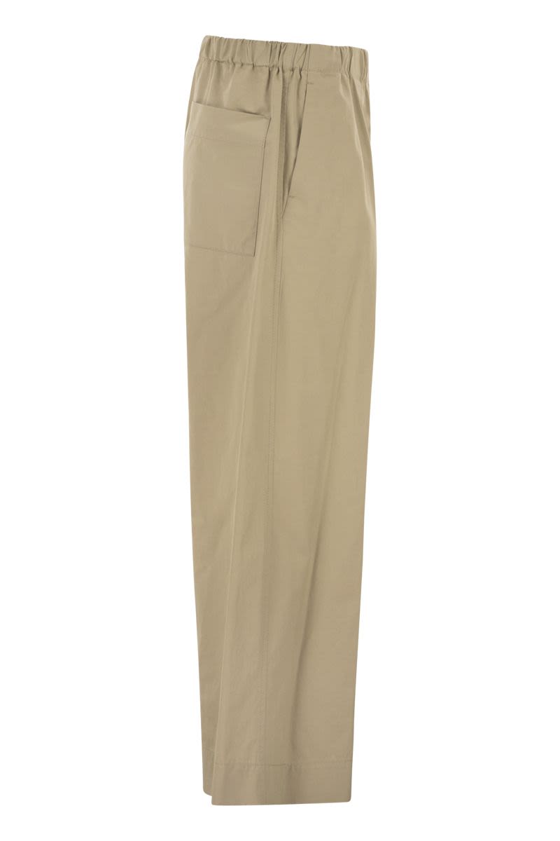 Weekend Max Mara Wkdlibero - Pure Cotton Wide-Leg Trousers