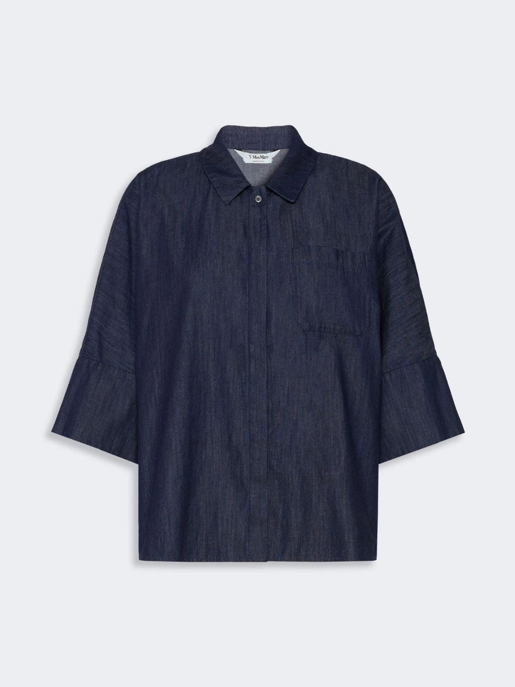 S Max Mara Stmrugiada - Lightweight Denim Shirt With Short Sleeves