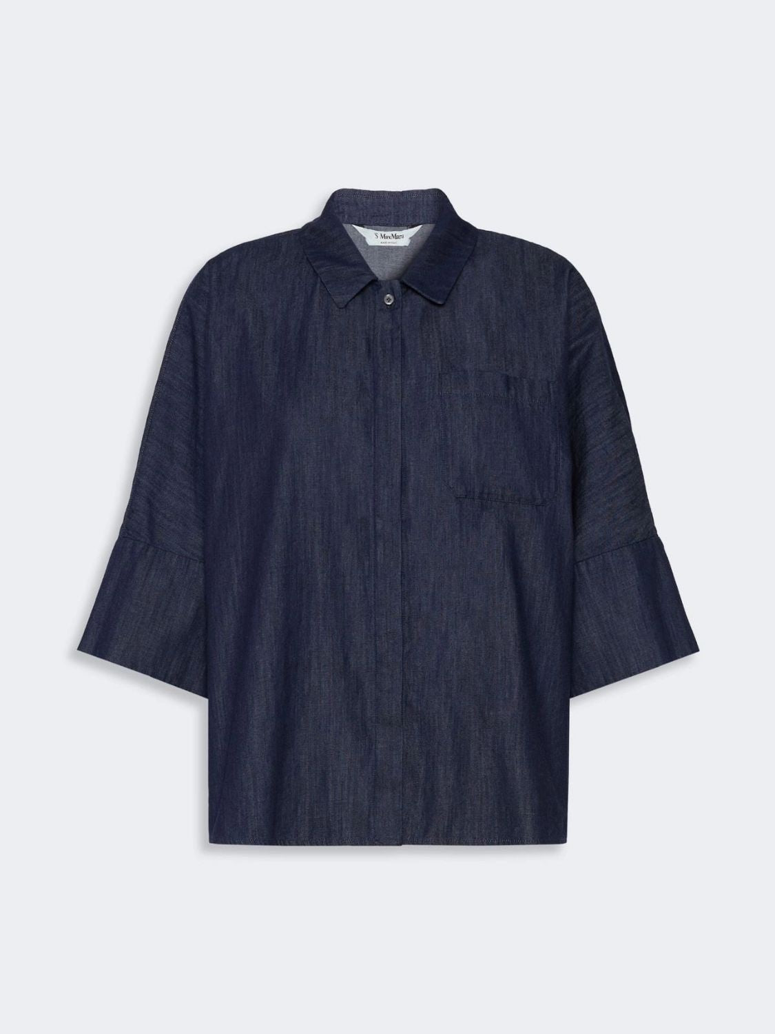 S Max Mara Stmrugiada - Lightweight Denim Shirt With Short Sleeves