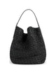 Toteme Tote Bag With Belt Details In Raffia, Black