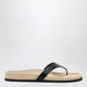 Toteme Beige/Black Lizardeffect Leather Flipflops