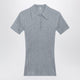 Toteme Grey Mélange Ribbed Cashmere And Silk Polo
