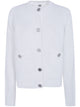 Toteme "Hammered Button" Cotton Cardigan