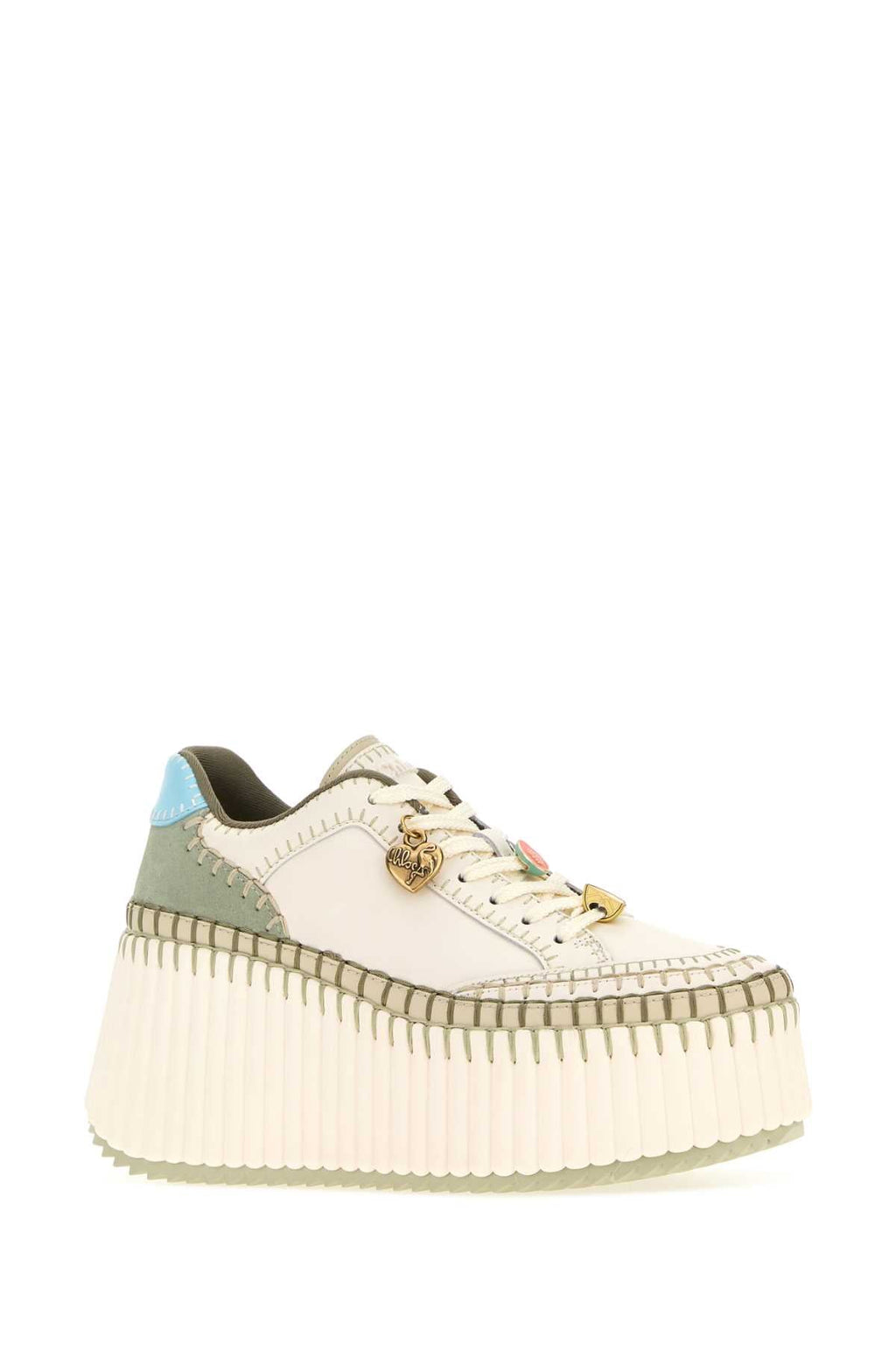 Chloé White Leather Nama Sneakers