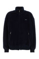 Prada Dark Blue Pile Bomber Jacket