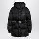 Prada Renylon Hooded Padded Jacket With Front Pouch, Black