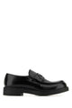 Prada Chocolate Brushed Leather Loafers