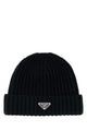 Prada Wool Knit Cap With Logo
