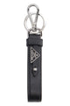 Prada Black Leather Key Ring