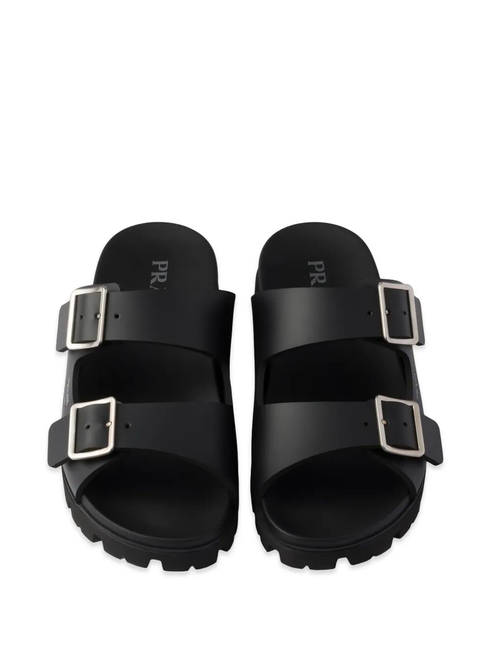 Prada Black Leather Slippers