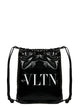 Valentino Garavani Black Leather Vltn Sack
