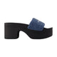 Alexander Wang Aw Denim Hotfix Platform Sandals -  - Cotton - Blue