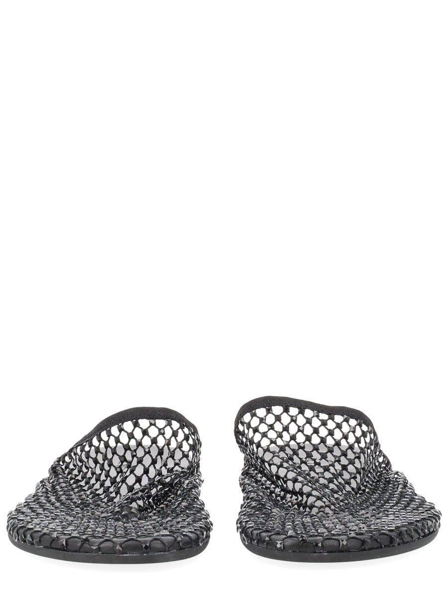 Alysi Black Polyester Flats