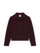 Courregès Dark Burgundy Ribbed Zip Sweater