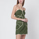 Farm Rio Short Green Linen-Blend Dress