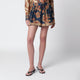 Zimmermann Aster Relaxedfit Silk Shorts In Navy Jacobean