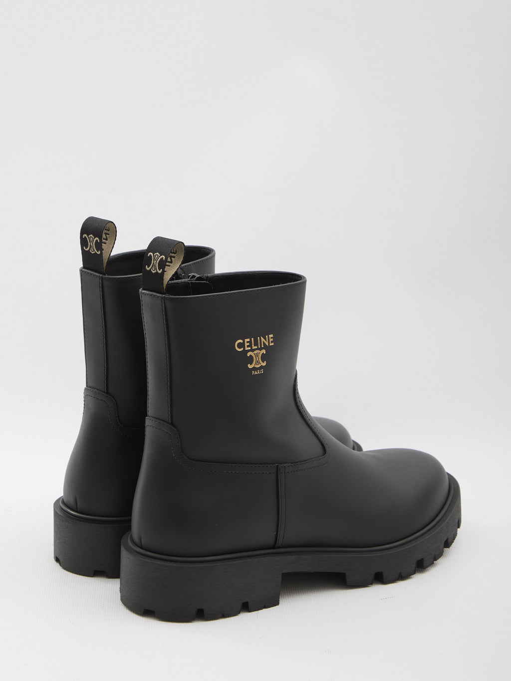 Celine Black Zipped 35 Calf Leather Boots