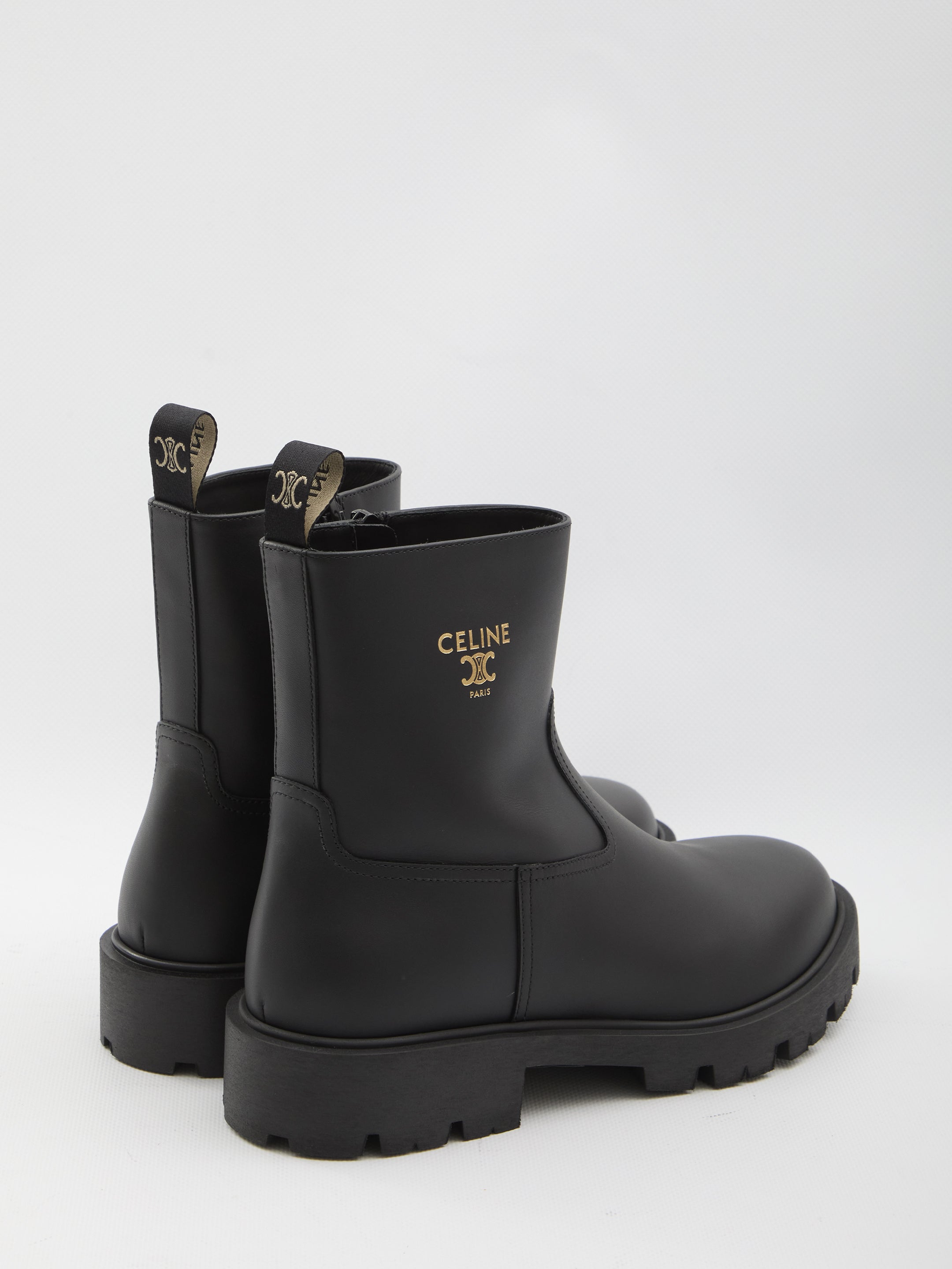 Celine Black Zipped 35 Calf Leather Boots