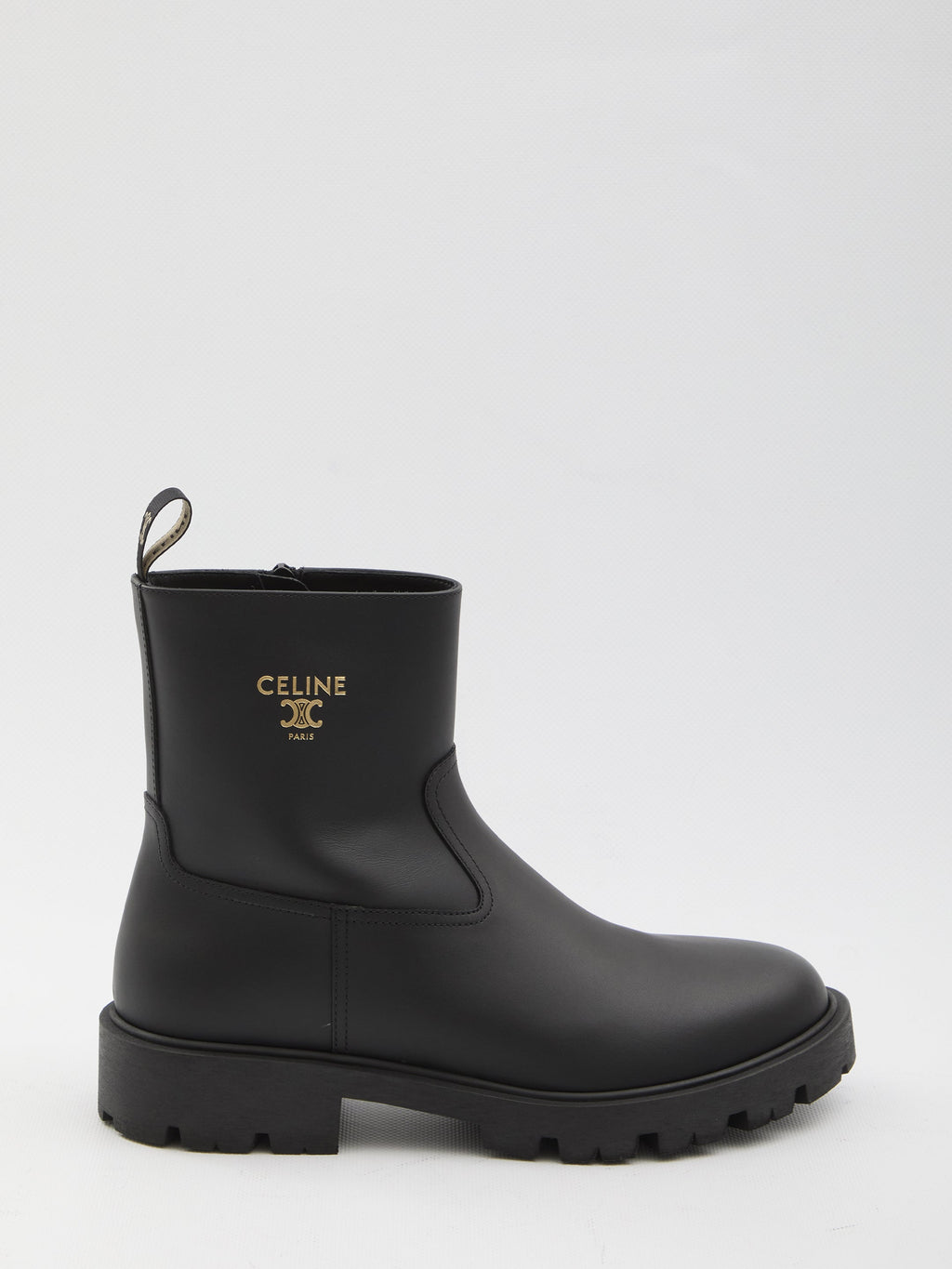 Celine Black Zipped 35 Calf Leather Boots