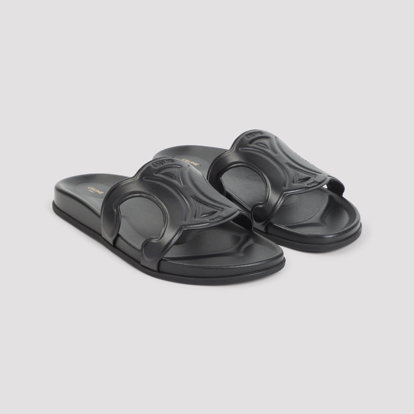 Celine Black Triomphe Slide