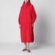 Róhe Red Oversize Coat In Silk-Blend Fabric