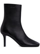 Courregès Leather Ankle Boots With Square Toe