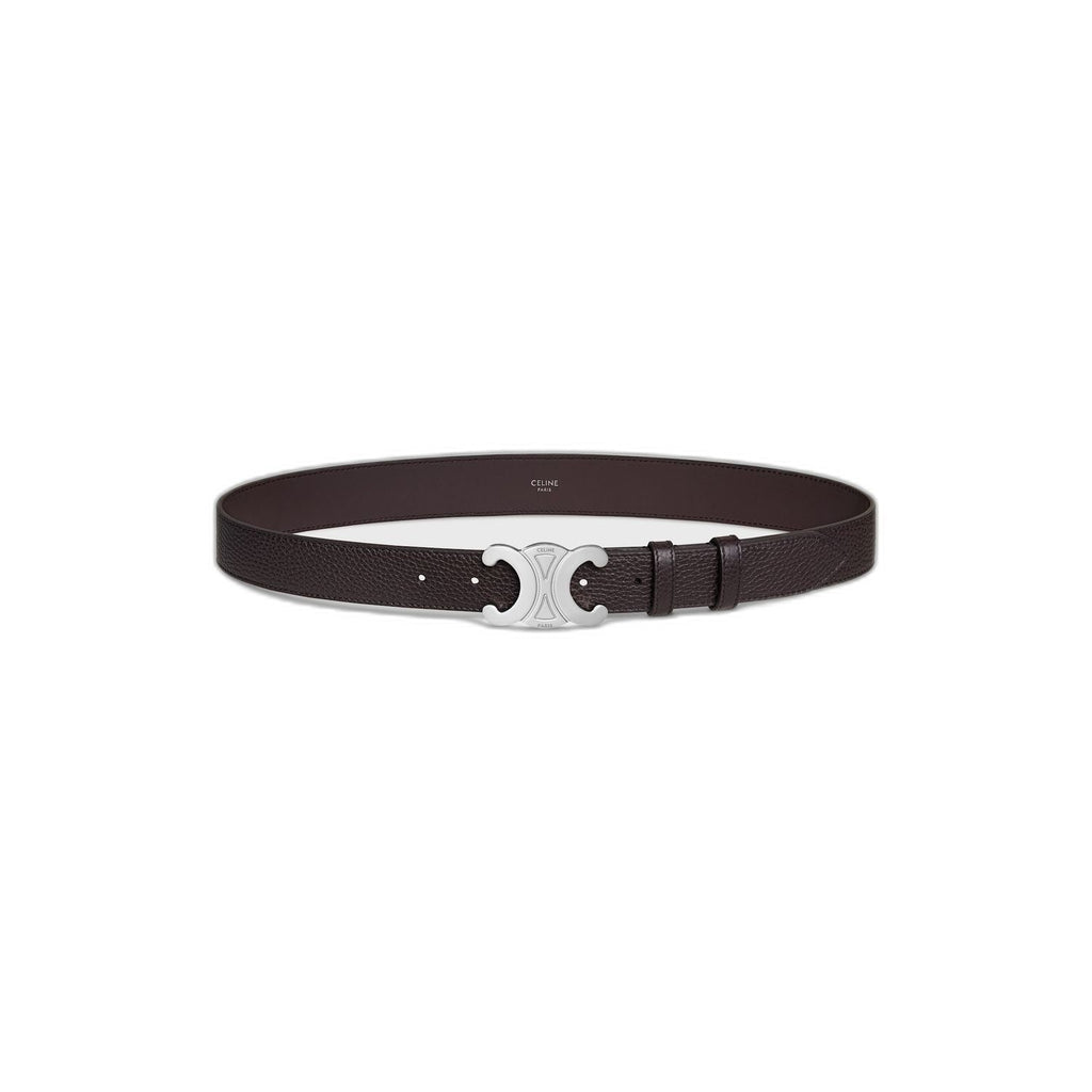 Celine Espresso Brown Calf Leather Large 30 Mm Belt