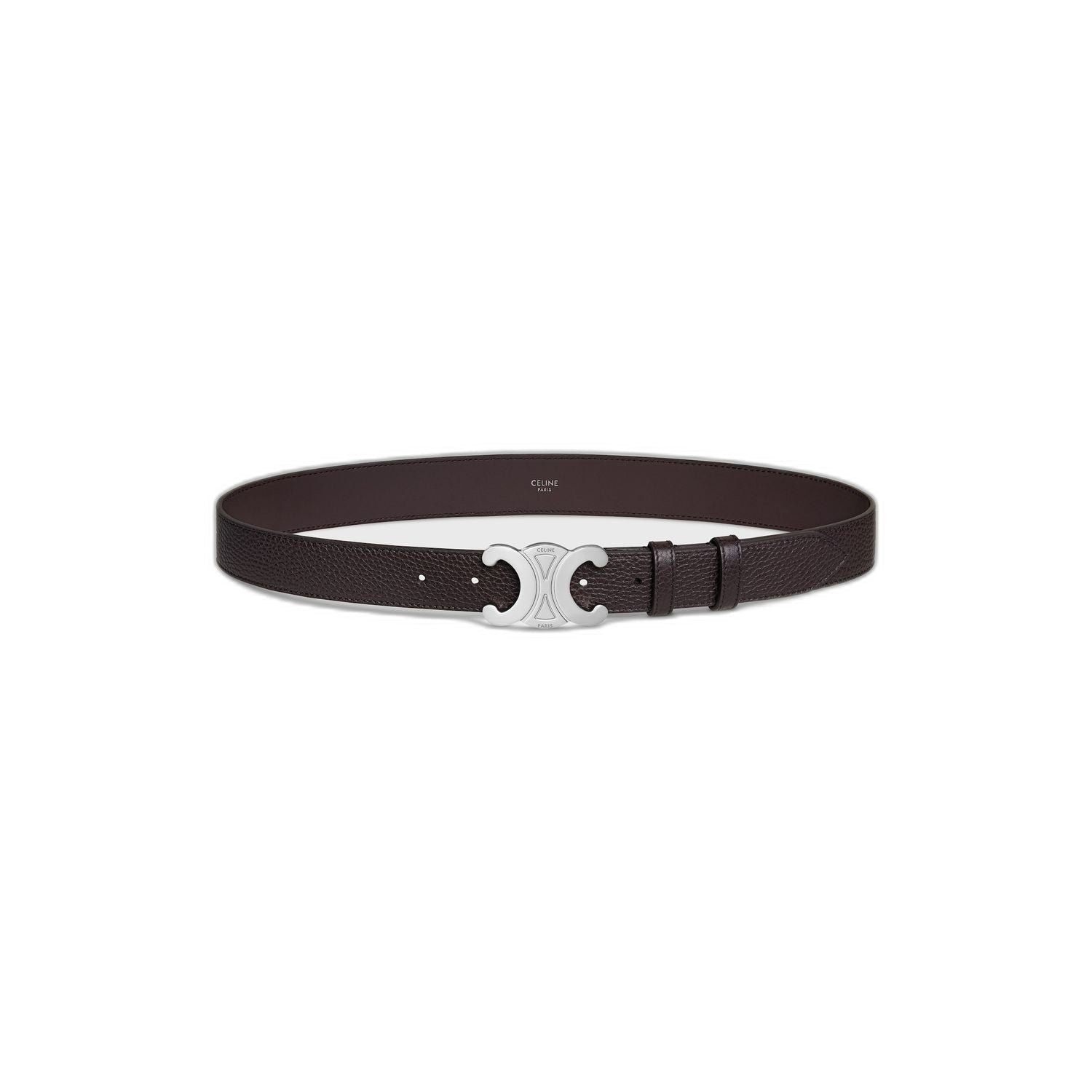 Celine Espresso Brown Calf Leather Large 30 Mm Belt