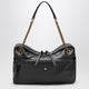 Vivienne Westwood Dolce Large Shoulder Bag In Textured Calf Leather Black/Beige