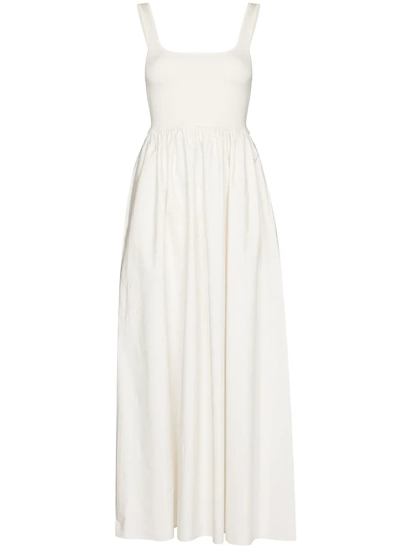Matteau Knitted & Cotton-Poplin Maxi Dress