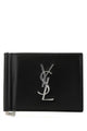 Saint Laurent Black Leather Card Holder