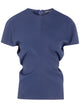 Drhope Bias Cut Crew Neck Top