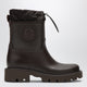 Moncler Kickstream Rain Boots In Brown Pvc And Nylon