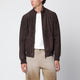 Salvatore Santoro Dark Brown Suede Bomber Jacket