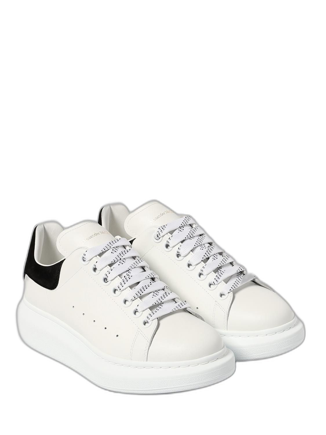 Alexander Mcqueen Oversized Sneakers With Leather Suede Heels