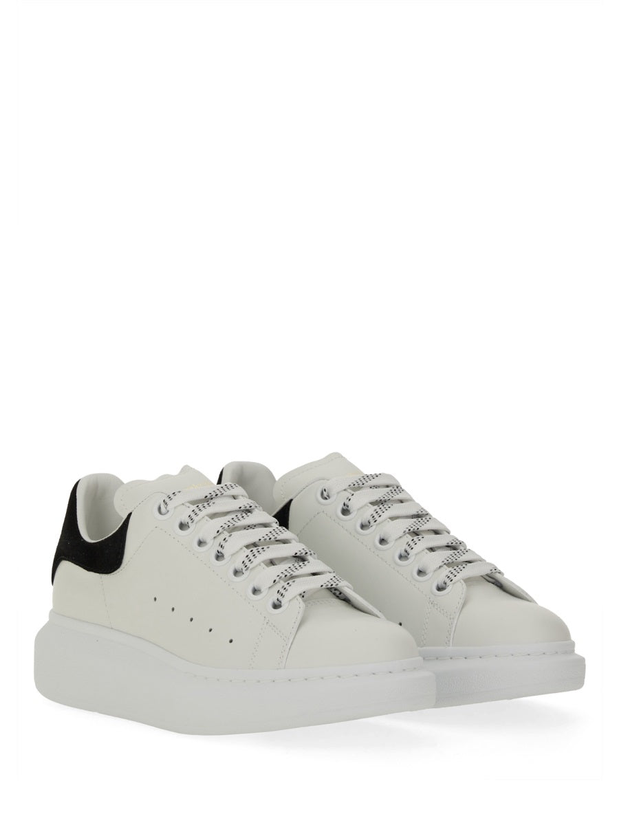 Alexander Mcqueen Oversized Sneakers With Leather Suede Heels