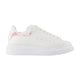 Alexander Mcqueen White Pink Calfskin Sneakers