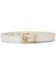 Saint Laurent Cassandre Thin Belt With Square Buckle In Box Leather