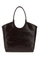 Miu Miu Dark Brown Ivy Leather Shopping Bag